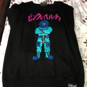 Pink dolphin crew neck large